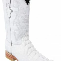 Guadalajara Western Wear White Diamond Caiman Imitation Men's 3x Toe Boots - White