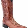 Guadalajara Western Wear White Diamond Caiman Men's Versace Toe Boots - Cognac Rustico 1 Guadalajara Western Wear White Diamond Caiman Men's Versace Toe Boots - Cognac Rustico
