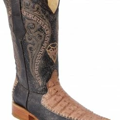 Guadalajara Western Wear White Diamond Caiman Men's Versace Toe Boots - Antizarro