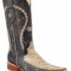 Guadalajara Western Wear White Diamond Caiman Men's Versace Toe Boots - Orix / Negro