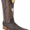 Guadalajara Western Wear White Diamond Elephant Print Versace Toe Men's Boot - Brown