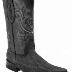 Guadalajara Western Wear White Diamond Elephant Print Versace Toe Men's Boot - Black
