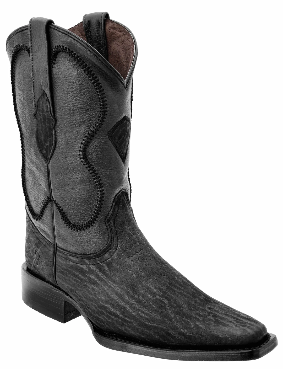 Guadalajara Western Wear White Diamond Bull Shoulder Versace Toe Men's Boots - Black 3 Guadalajara Western Wear White Diamond Bull Shoulder Versace Toe Men's Boots - Black