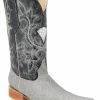 Guadalajara Western Wear White Diamond Elephant Print Versace Toe Men's Boot - Marfil