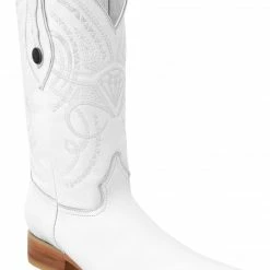 Guadalajara Western Wear White Diamond Imitacion Venado 3x Toe Men's Boots - White