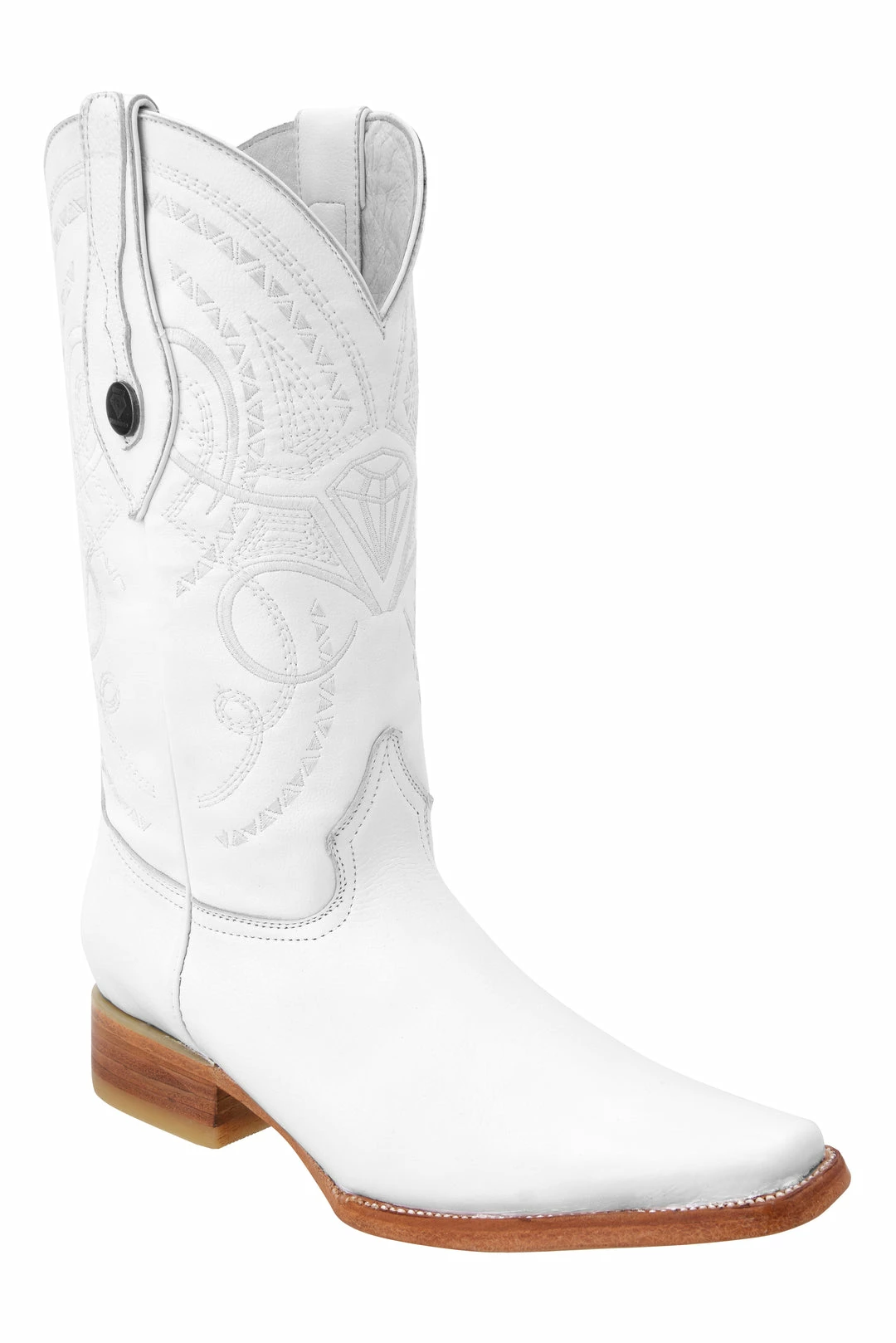 Guadalajara Western Wear White Diamond Imitacion Venado 3x Toe Men's Boots - White 3 Guadalajara Western Wear White Diamond Imitacion Venado 3x Toe Men's Boots - White