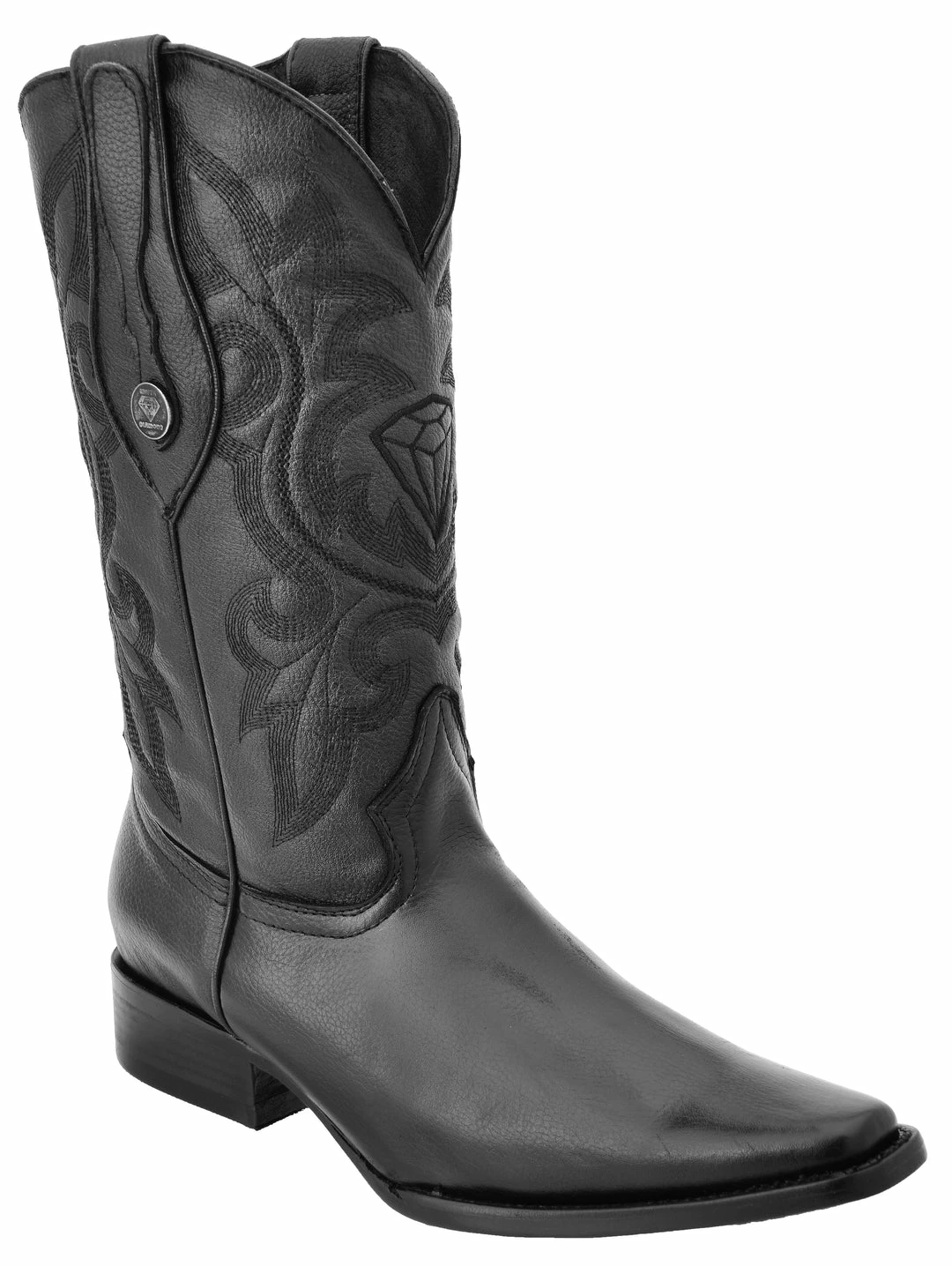 Guadalajara Western Wear White Diamond Imitacion Venado 3x Toe Men's Boots - Black 3 Guadalajara Western Wear White Diamond Imitacion Venado 3x Toe Men's Boots - Black