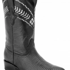 Guadalajara Western Wear White Diamond Armadillo J Toe Men's Boots - Black