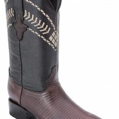 Guadalajara Western Wear White Diamond Armadillo J Toe Men's Boots - Brown