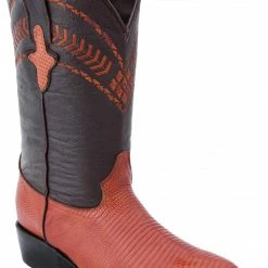 Guadalajara Western Wear White Diamond Armadillo J Toe Men's Boots - Cognac