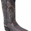 Guadalajara Western Wear White Diamond Pata De Avestruz J Toe Men's Boots - Brown