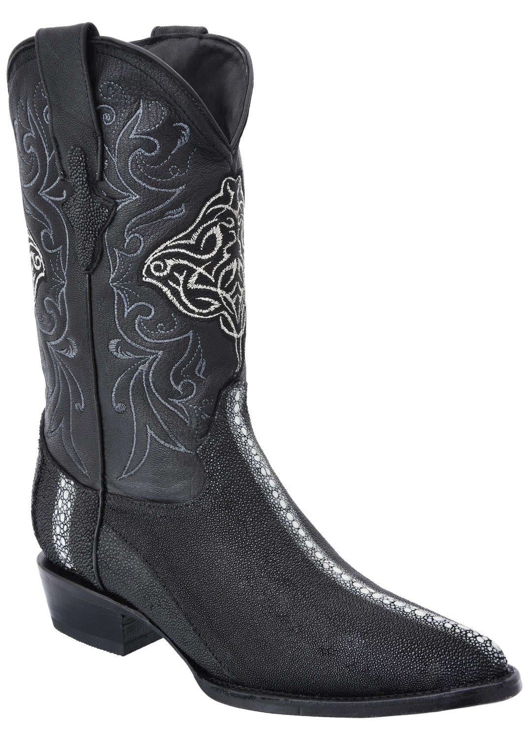 Guadalajara Western Wear White Diamond Mantarraya J Toe Men's Boot - Black 3 Guadalajara Western Wear White Diamond Mantarraya J Toe Men's Boot - Black