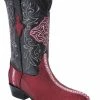 Guadalajara Western Wear White Diamond Mantarraya J Toe Men's Boot - Wine 1 Guadalajara Western Wear White Diamond Mantarraya J Toe Men's Boot - Wine