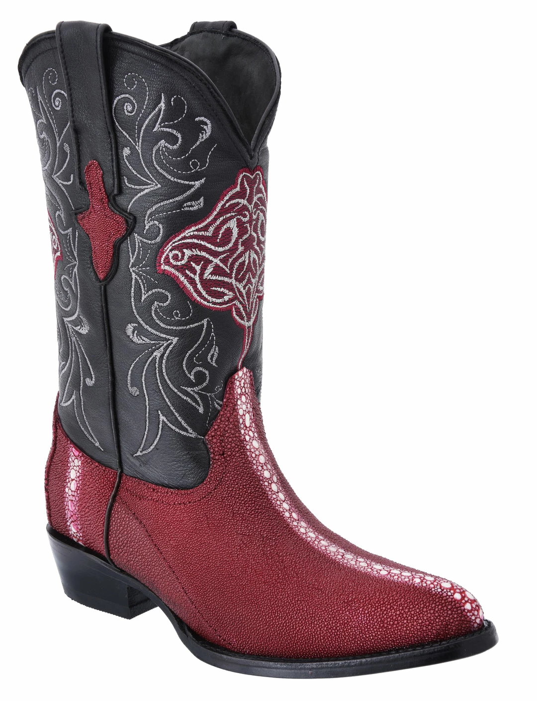 Guadalajara Western Wear White Diamond Mantarraya J Toe Men's Boot - Wine 3 Guadalajara Western Wear White Diamond Mantarraya J Toe Men's Boot - Wine