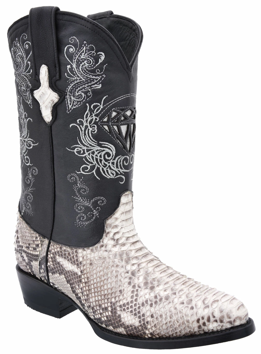 Guadalajara Western Wear White Diamond Python J Toe Men's Boots - Natural 3 Guadalajara Western Wear White Diamond Python J Toe Men's Boots - Natural