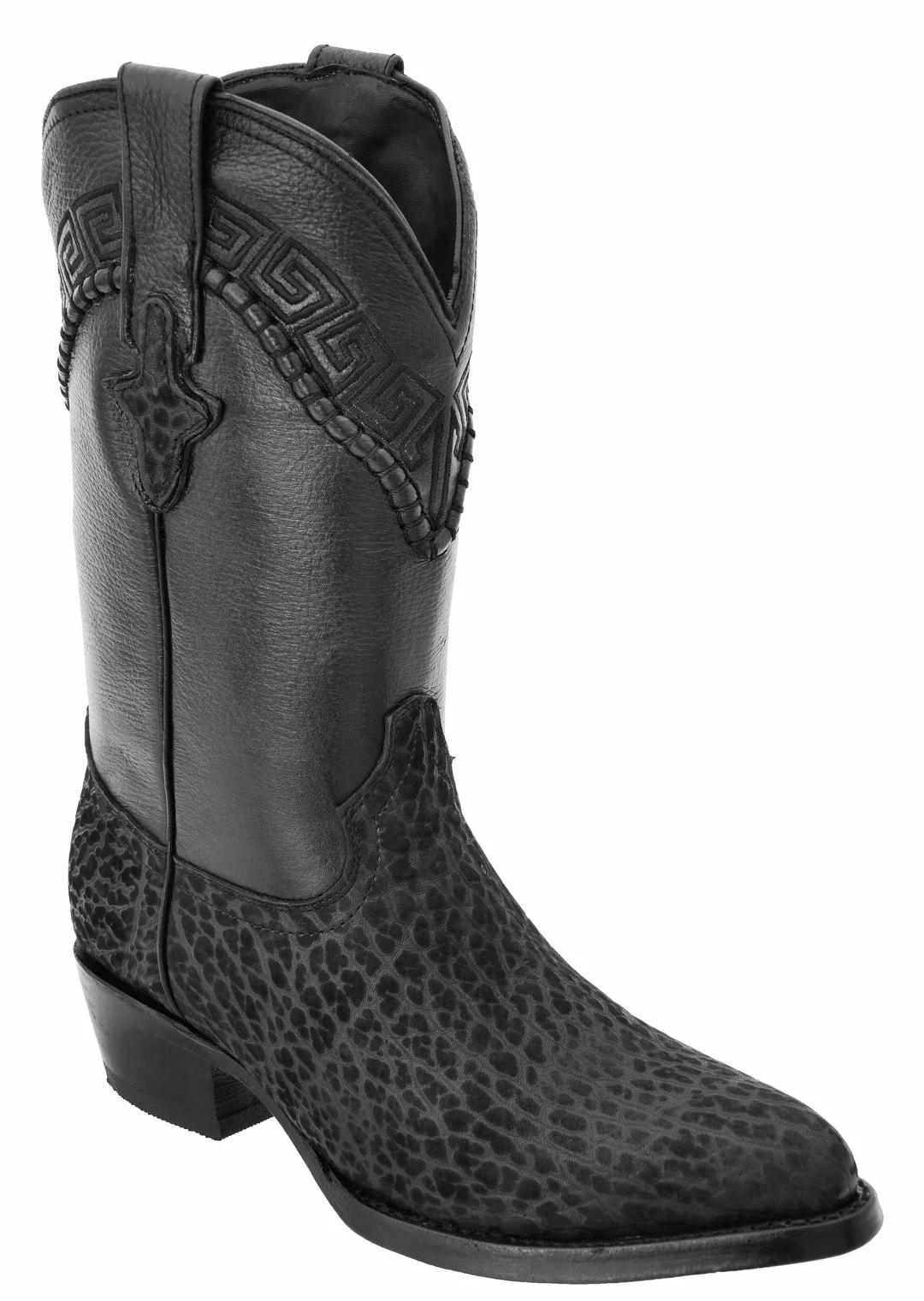 Guadalajara Western Wear White Diamond Bull Shoulder J Toe Men's Boots - Black 3 Guadalajara Western Wear White Diamond Bull Shoulder J Toe Men's Boots - Black