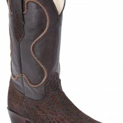 Guadalajara Western Wear White Diamond Bull Shoulder J Toe Men's Boots - Brown