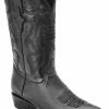 Guadalajara Western Wear White Diamond Deer Imitation J Toe Men's Boots - Black