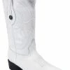 Guadalajara Western Wear White Diamond Deer Imitation J Toe Men's Boots - White