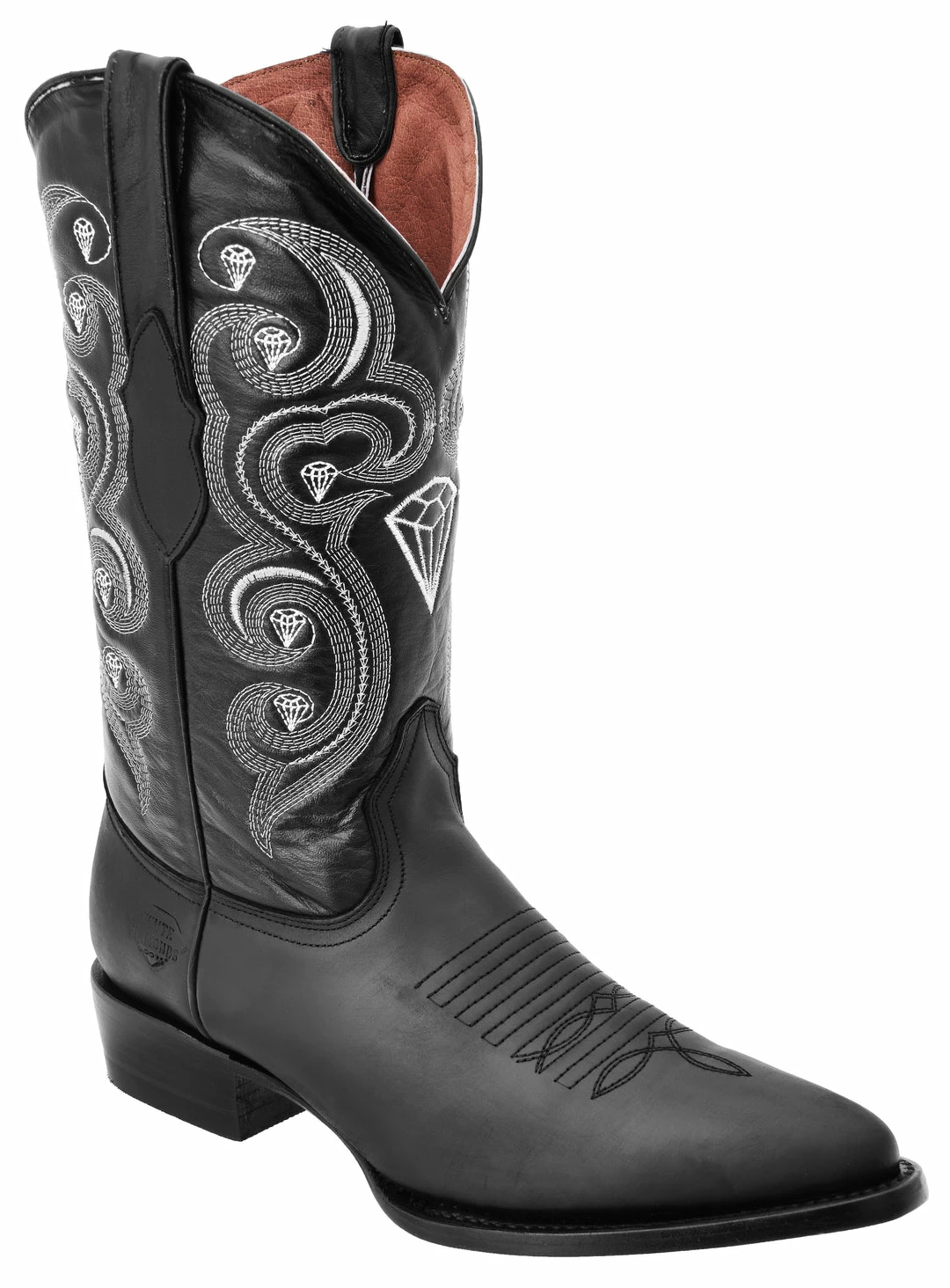 Guadalajara Western Wear Cowboy Boots / Botas Vaqueras White Diamond Crazy J Toe Men's Boots - Black 3 Guadalajara Western Wear Cowboy Boots / Botas Vaqueras White Diamond Crazy J Toe Men's Boots - Black