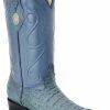 Guadalajara Western Wear White Diamond Caiman J Toe Men's Boot - Blue