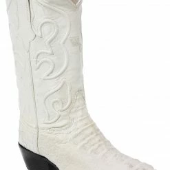 Guadalajara Western Wear White Diamond Caiman J Toe Men's Boot - Bone