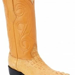 Guadalajara Western Wear White Diamond Caiman J Toe Men's Boot - Butter