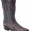 Guadalajara Western Wear White Diamond Caiman J Toe Men's Boot - Brown