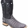 Guadalajara Western Wear White Diamond Caiman Wide Square Toe Men's Boot - Gray