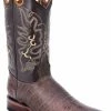 Guadalajara Western Wear White Diamond Caiman Belly Print Square Toe Men's Boots - Brown 2 Guadalajara Western Wear White Diamond Caiman Belly Print Square Toe Men's Boots - Brown
