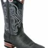 Guadalajara Western Wear White Diamond Bull Shoulder Square Toe Men's Boots - Black