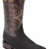 Guadalajara Western Wear White Diamond Bull Shoulder Square Toe Men's Boots - Brown