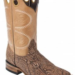Guadalajara Western Wear White Diamond Bull Shoulder Wide Square Toe Men's Boots - Antizarro