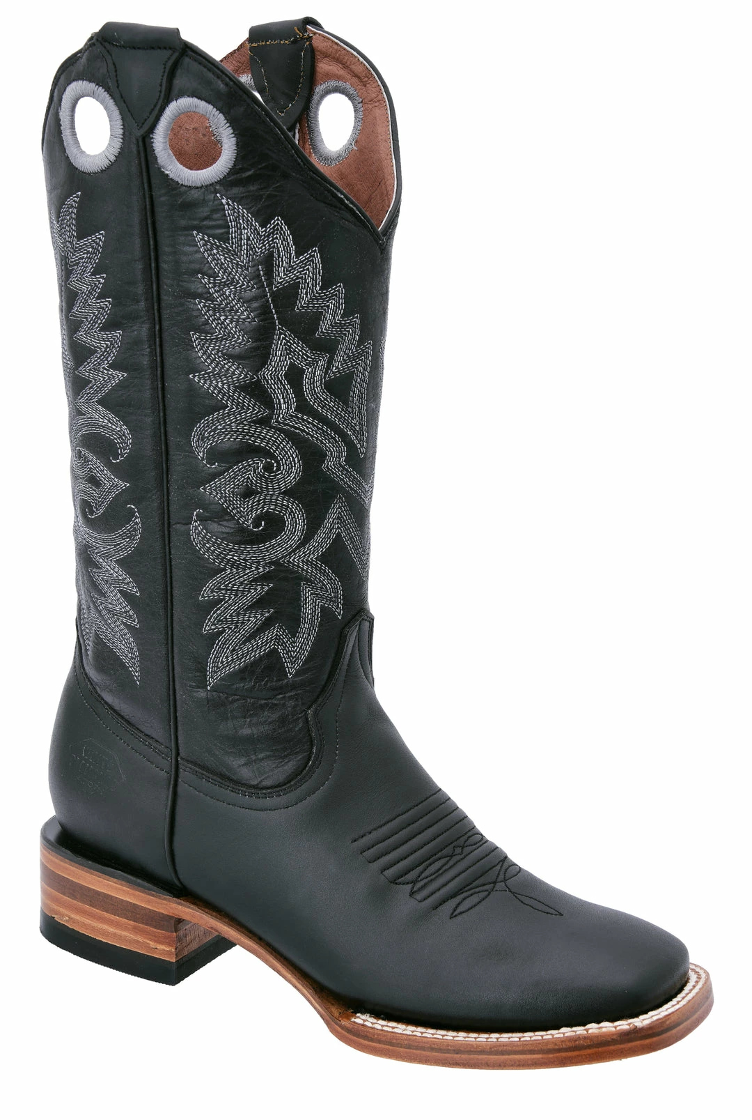 Guadalajara Western Wear White Diamond Black Square Toe Women Boot 3 Guadalajara Western Wear White Diamond Black Square Toe Women Boot