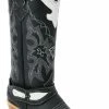 Guadalajara Western Wear White Diamond Black/White Square Toe Women Boot