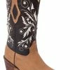 Guadalajara Western Wear White Diamond Chocolate/Honey Square Toe Women Boot