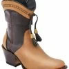 Guadalajara Western Wear White Diamond Honey/Brown Round Toe Short Women Boot 2 Guadalajara Western Wear White Diamond Honey/Brown Round Toe Short Women Boot