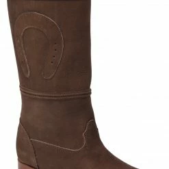 Guadalajara Western Wear White Diamond Escaramuza Nobuck Chocolate Women Boot