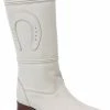 Guadalajara Western Wear White Diamond Escaramuza Leather Bone Women Boot