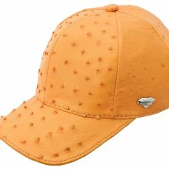 Guadalajara Western Wear White Diamond Avestruz Exotic Cap - Butter Accessories