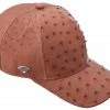 Guadalajara Western Wear White Diamond Avestruz Exotic Cap - Cognac 2 Guadalajara Western Wear White Diamond Avestruz Exotic Cap - Cognac