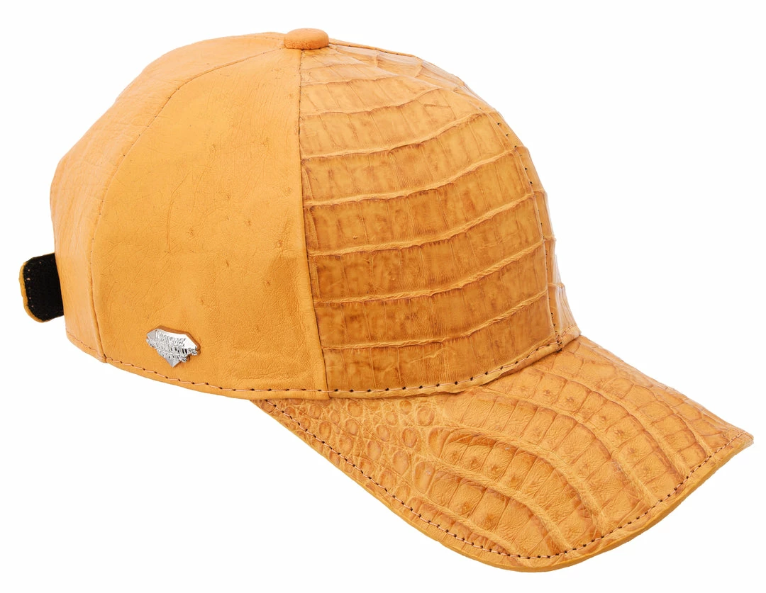 Guadalajara Western Wear White Diamond Caiman Exotic Cap - Butter 3 Guadalajara Western Wear White Diamond Caiman Exotic Cap - Butter