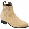 Guadalajara Western Wear Men White Diamond Avestruz Botin Charro - Orix