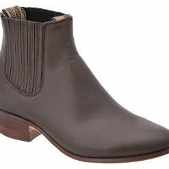 Guadalajara Western Wear White Diamond Piel Napa Botin Charro - Cafe