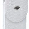 Guadalajara Western Wear White Diamond Funda Python Leather Cell Phone Case - Blanco Accessories