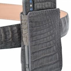 Guadalajara Western Wear IPhone Plus Genuine Caiman Leather Cell Phone Holster