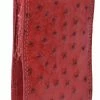 Guadalajara Western Wear White Diamond Funda Avestruz Leather Cell Phone Case - Roja Accessories
