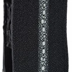 Guadalajara Western Wear Accessories White Diamond Funda Mantarraya Leather Cell Phone Case - Negra