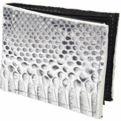 Guadalajara Western Wear White Diamond Python Leather Wallet - Natural
