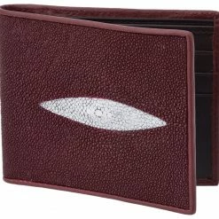 Guadalajara Western Wear White Diamond Mantarraya Leather Wallet - Vino Accessories